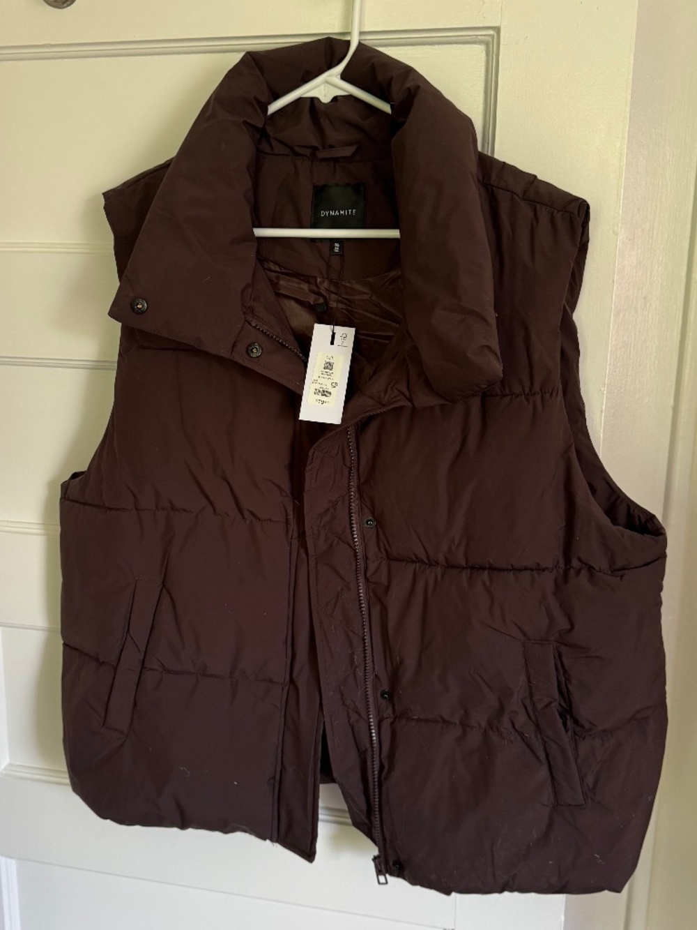 Dynamite puffer vest brand new